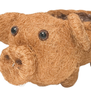 HUSK Pig Planter Brown