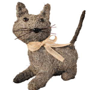 HUSK Cat Planter Grey