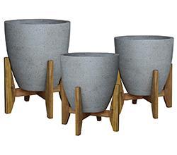 CEMENT Egg w/ Timber Stand