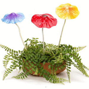 MUSHROOM Fairy Metal Stakes