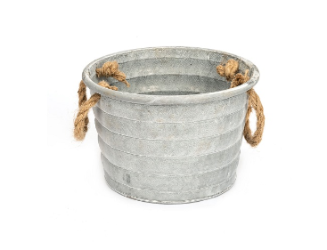ZINC Tub with Rope Handles