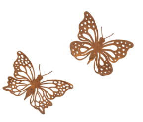 Butterfly w.holes Corten Large