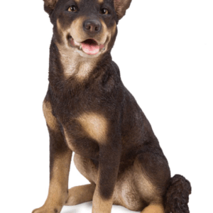 RED Kelpie Sitting Figurine