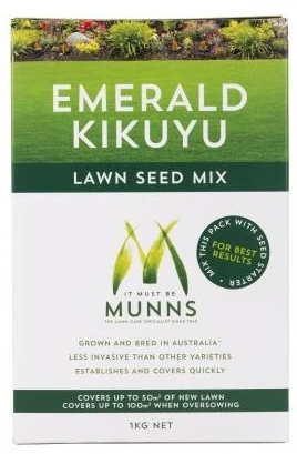 MUNNS 'Emerald Kikuyu Lawn Seed'