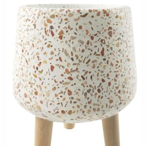 Terrazzo Planter with Legs Orange