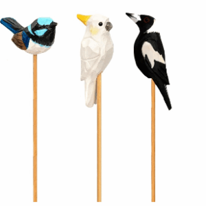 BIRDS on Timber Sticks