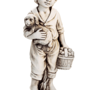 BOY with Dog Figurine
