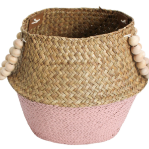 Belly Basket Pink/nat Beads