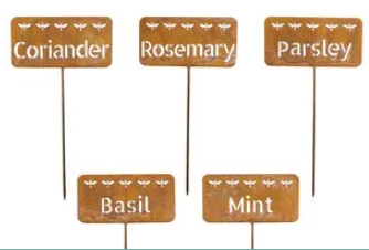 Herb/Vegetable Stakes Rust