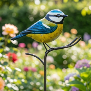 Blue Tit Garden Stake
